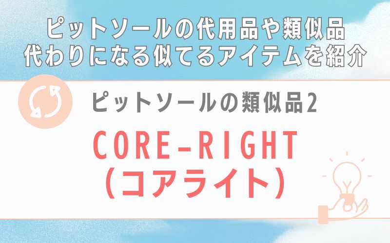 ピットソールの類似品2:CORE-RIGHT(コアライト)