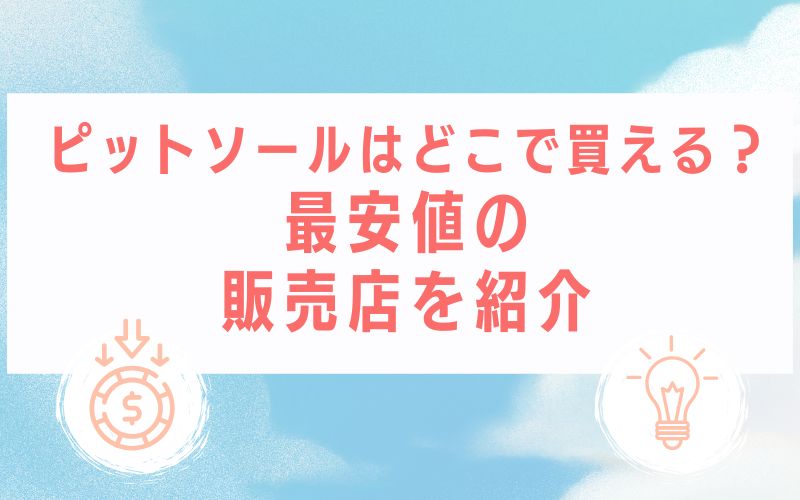 ピットソールはどこで買える?最安値の販売店を紹介